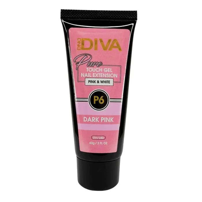 DND Diva Pure Touch Gel (Polygel) - P06 Dark Pink - OceanNailSupply
