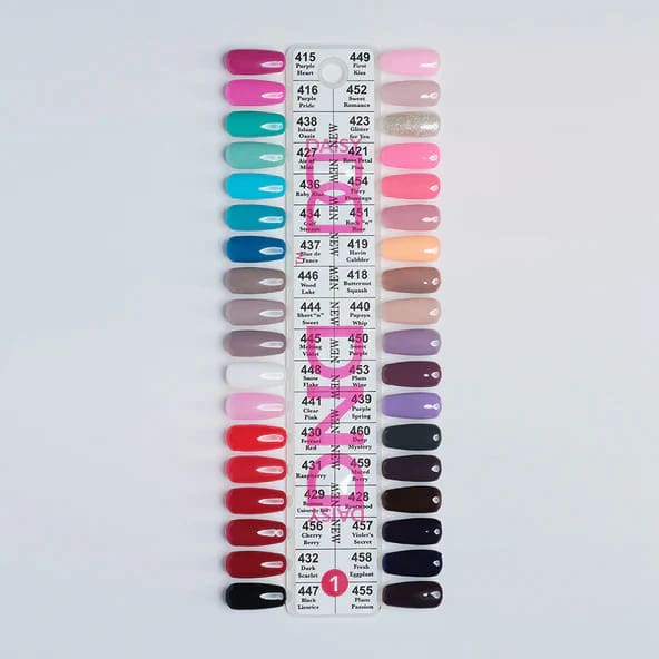 DND Duo Matching Color - Full set 36 colors - #1 w/ 1 Color Chart - OceanNailSupply