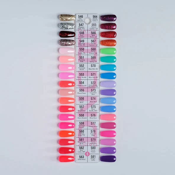 DND Duo Matching Color - Full set 36 colors - 4 #510 - #545 w/ 1 Color Chart - OceanNailSupply