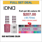 DND Duo Matching Color - Full set 36 colors - 4 #510 - #545 w/ 1 Color Chart - OceanNailSupply