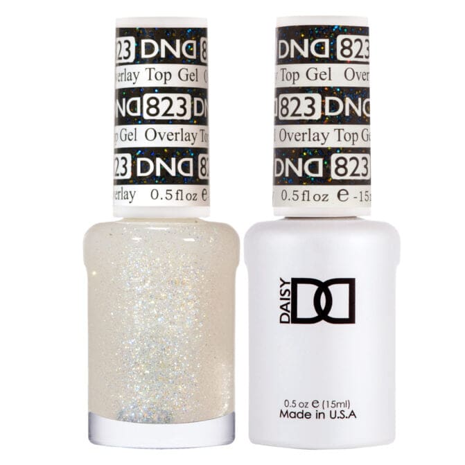 DND Duo Matching Color OVERLAY GLITTER TOP GELS Collection 823