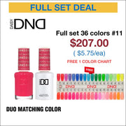 DND Duo Matching Color - Thrill Ride Collection - Full set 36 colors - 11 #783 - #819 w/ 1 Color Chart - OceanNailSupply