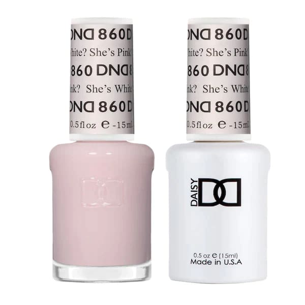 DND Matching Pair - Sheer Collection - 860 She’s White? She’s Pink? - OceanNailSupply