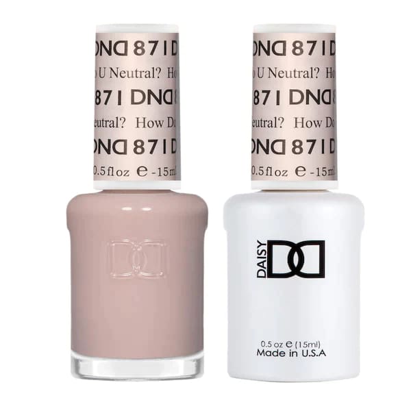 DND Matching Pair - Sheer Collection - 871 How Do U Neutral? - OceanNailSupply