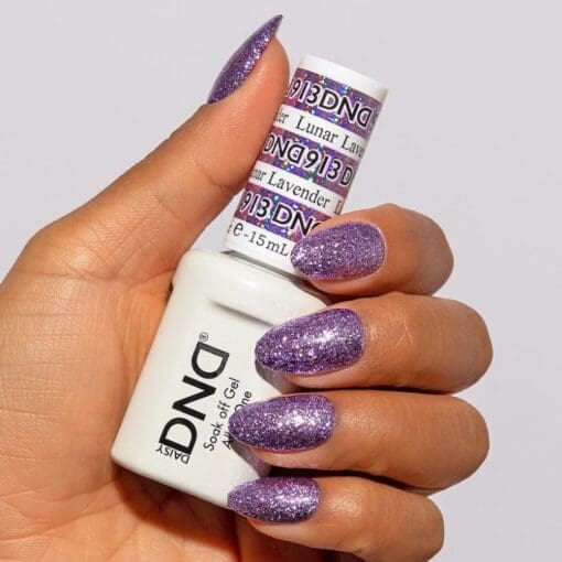 DND Matching Pair - Super Glitter Collection -Lunar Lavender #913 - OceanNailSupply