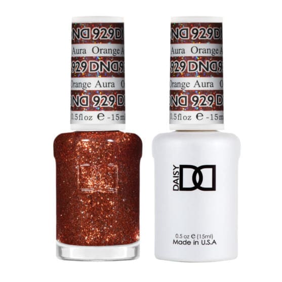 DND Matching Pair - Super Glitter Collection - Orange Aura #929 - OceanNailSupply