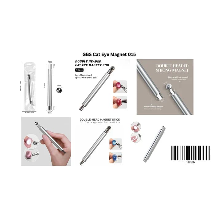 Dual-End Cat Eye Magnet with Steel Ball (COMING SOON) - OceanNailSupply