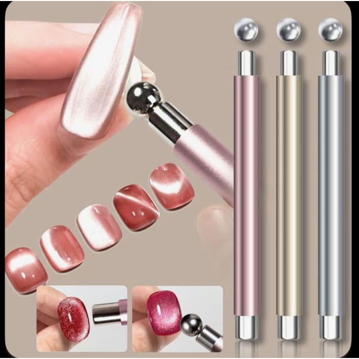 Dual-End Cat Eye Magnet with Steel Ball (COMING SOON) - OceanNailSupply