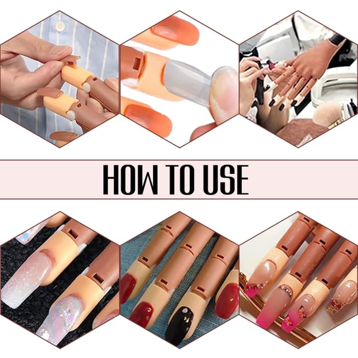Flexible Nail Training Practice Hand - OceanNailSupply