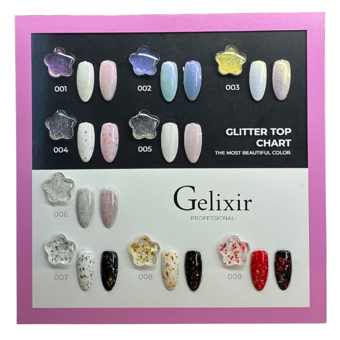 Gelixir - Glitter Top Coat Collection - OceanNailSupply