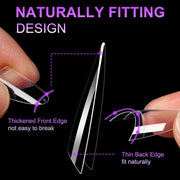 Half Cover Almond Nail Tips – Medium (504 pcs) - OceanNailSupply