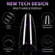 Half Cover Almond Nail Tips – Medium (504 pcs) - OceanNailSupply