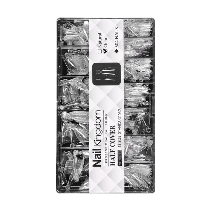 Half Cover Almond Nail Tips – Short (504 pcs) - OceanNailSupply