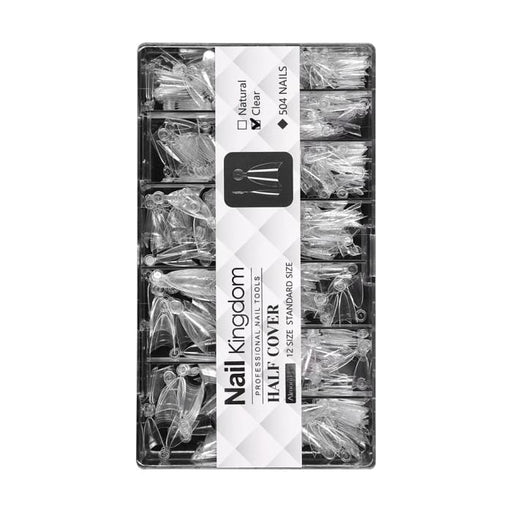 Half Cover Almond Nail Tips – Short (504 pcs) - OceanNailSupply