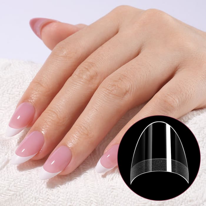 Half Cover Almond Nail Tips – XS (504 pcs) — OceanNailSupply