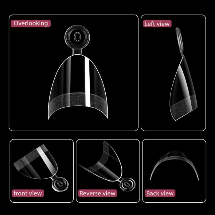 Half Cover Almond Nail Tips – XS (504 pcs) - OceanNailSupply