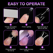 Half Cover Duck Nail Tips – Short (504 pcs) - OceanNailSupply
