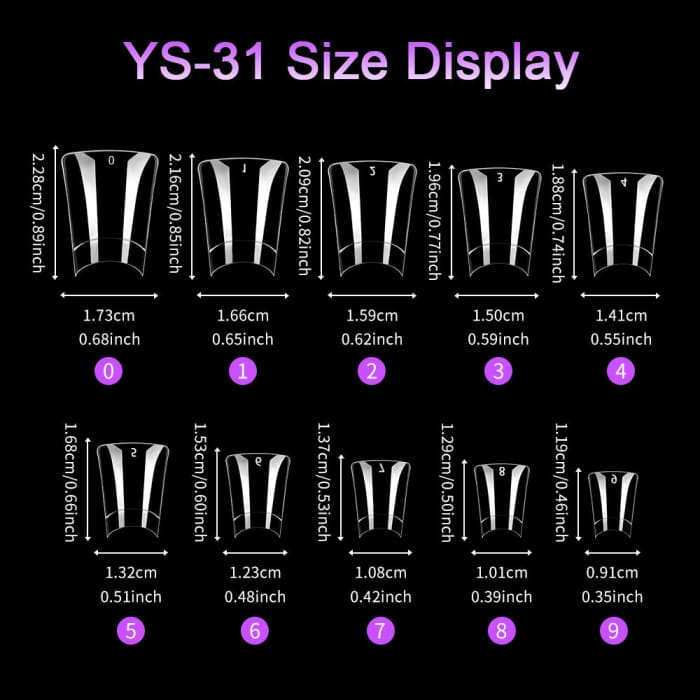 Half Cover Duck Nail Tips – Short (504 pcs) - OceanNailSupply