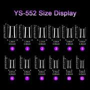 Half Cover Square Nail Tips – Short (504 pcs) - OceanNailSupply