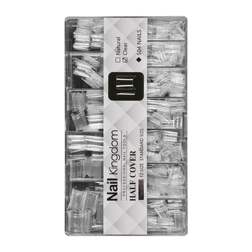 Half Cover Square Nail Tips – Short (504 pcs) - OceanNailSupply