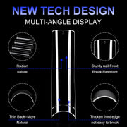 Half Cover Square Nail Tips – XL (504 pcs) - OceanNailSupply