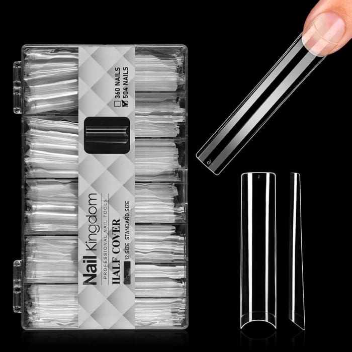 Half Cover Square Nail Tips – XXXL (504 pcs) - OceanNailSupply