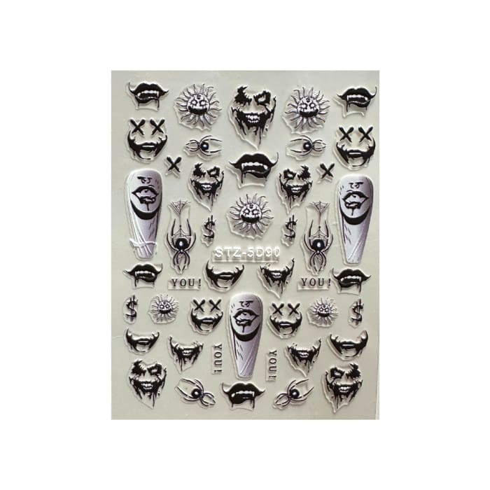 Halloween Stickers - #3 (STZ-5D90) - OceanNailSupply