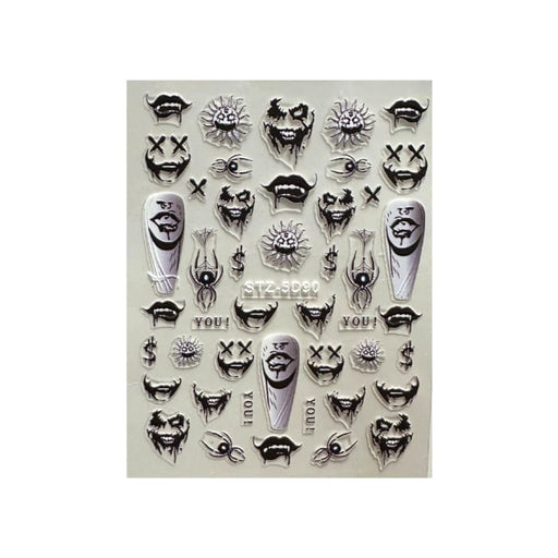 Halloween Stickers - #3 (STZ-5D90) - OceanNailSupply