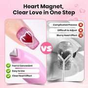 Heart Cat Eye Magnet - Pink - OceanNailSupply