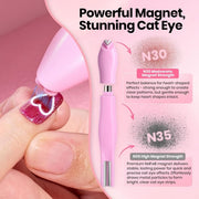 Heart Cat Eye Magnet - Pink - OceanNailSupply