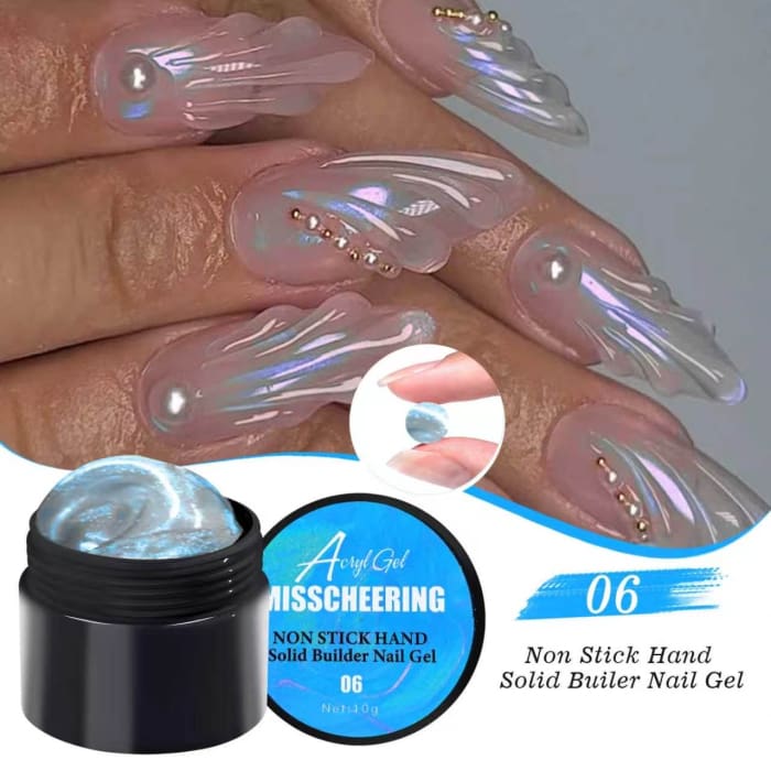 Ice Blue Aurora 3D Molding Gel – Non-Stick Sculpting Nail Art Gel - OceanNailSupply