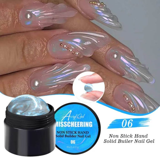 Ice Blue Aurora 3D Molding Gel – Non-Stick Sculpting Nail Art Gel - OceanNailSupply