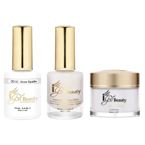 iGel Dip & Dap Trio - DD002 - Snow Sparks - OceanNailSupply