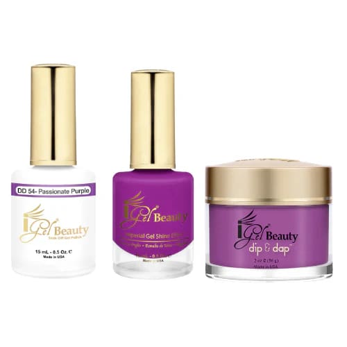 iGel Dip & Dap Trio - DD054 Pasionate Purple - OceanNailSupply