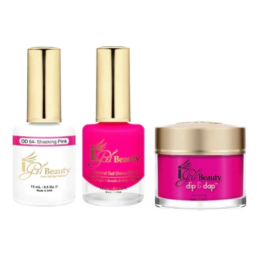 iGel Dip & Dap Trio - DD064 - Shocking Pink - OceanNailSupply