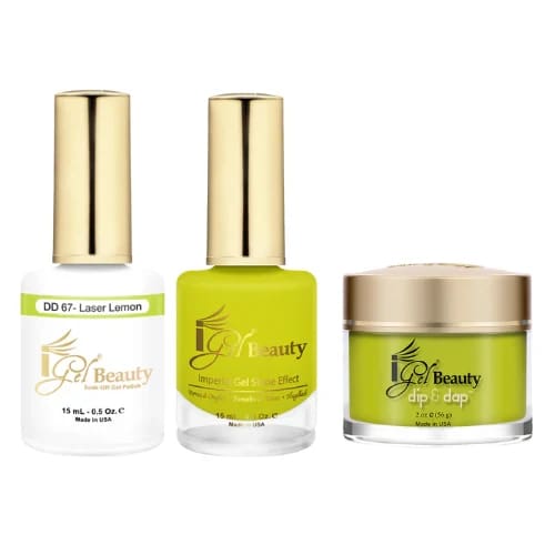 iGel Dip & Dap Trio - DD067 Laser Lemon - OceanNailSupply