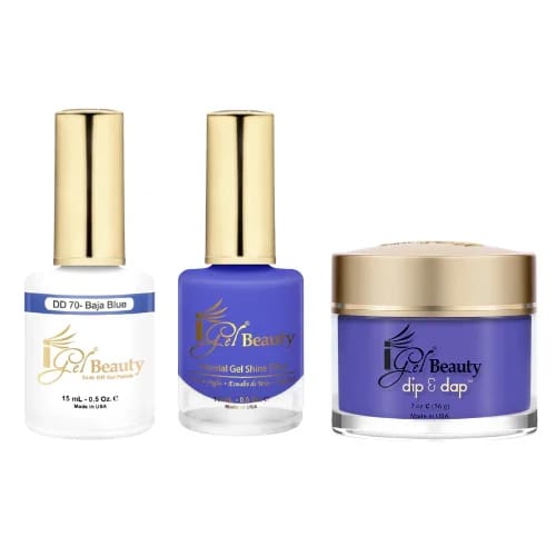 iGel Dip & Dap Trio - DD070 - Baja Blue - OceanNailSupply