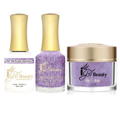 iGel Dip & Dap Trio - DD196 - Purple Valentine - OceanNailSupply