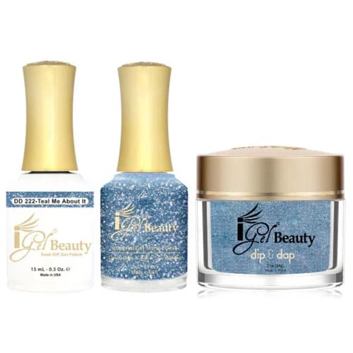 iGel Dip & Dap Trio - DD222 - Teal Me About It - OceanNailSupply