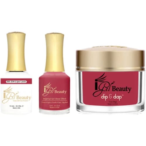 iGel Dip & Dap Trio - DD234 - Lips Lock - OceanNailSupply