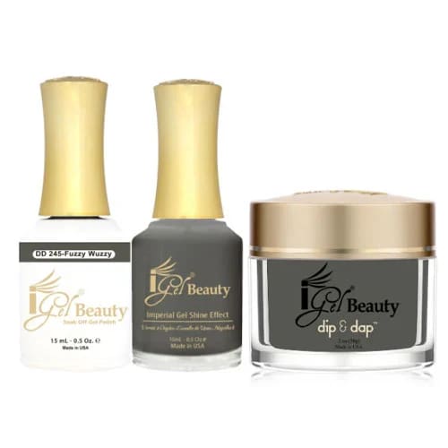iGel Dip & Dap Trio - DD245 - Fuzzy Wuzzy - OceanNailSupply