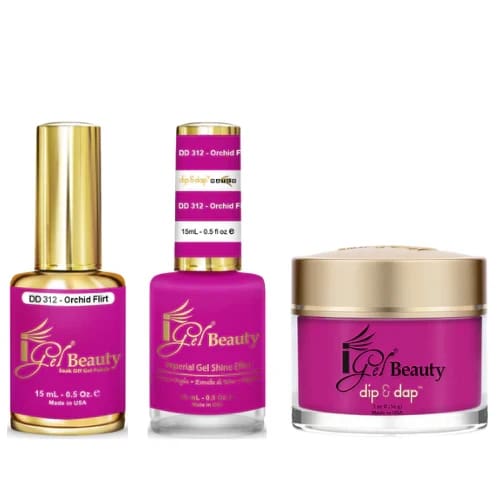 iGel Dip & Dap Trio - DD312 Orchid Flirt - OceanNailSupply