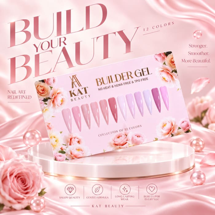 KAT BEAUTY BUILDER GEL COLLECTION - 12 COLORS - OceanNailSupply