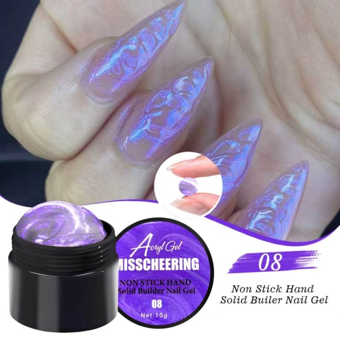 Lavender Aurora 3D Molding Gel – Non-Stick Sculpting Nail Art Gel - OceanNailSupply