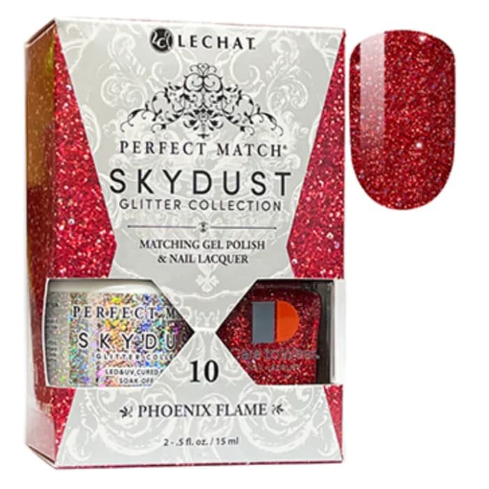 LeChat Perfect Match - SkyDust Collection 10 Phoenix Flame OceanNailSupply