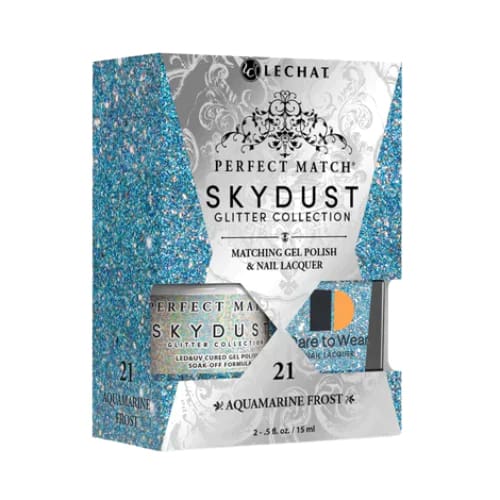 LeChat Perfect Match - SkyDust Collection 21 Aquamarine Frost OceanNailSupply