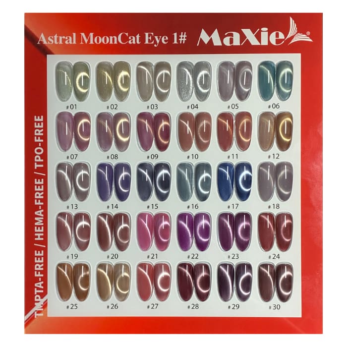 MaXie Astral Moon Cat Eye Collection – 30 Magnetic Gel Colors (HEMA & TPO Free) - OceanNailSupply