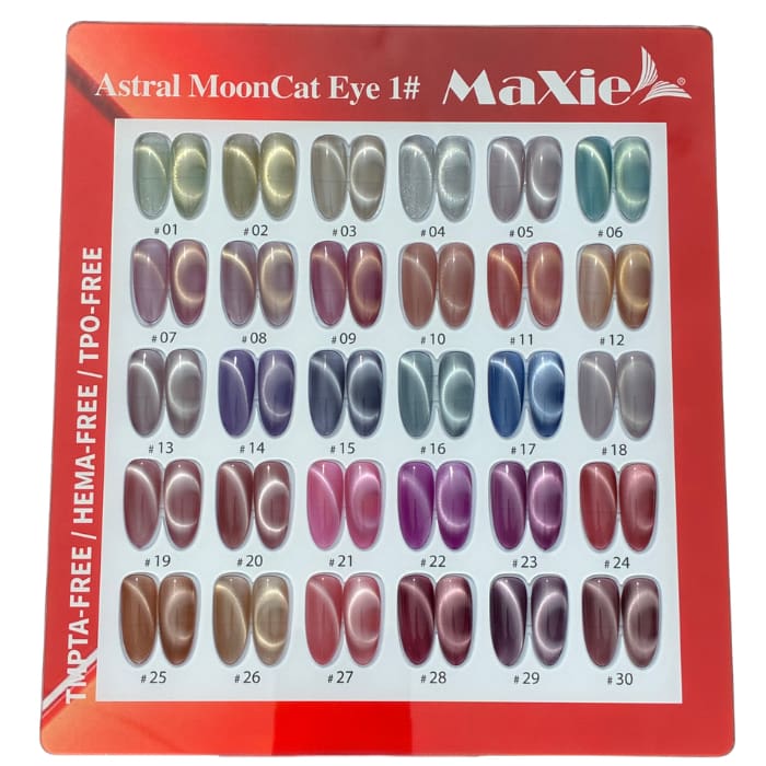 MaXie Astral Moon Cat Eye Collection – 30 Magnetic Gel Colors (HEMA & TPO Free) - OceanNailSupply