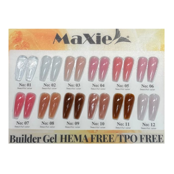 MaXie Builder Gel Collection – 12 Color Series - OceanNailSupply