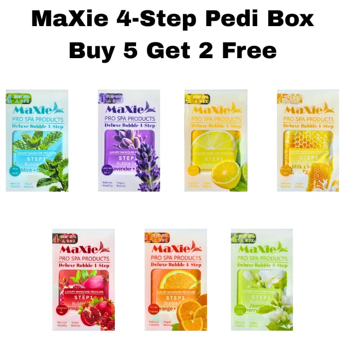 MaXie Deluxe Bubble 4-Step Spa Kit – Individual Pedi Treatment - OceanNailSupply